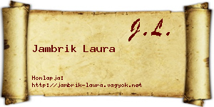 Jambrik Laura névjegykártya